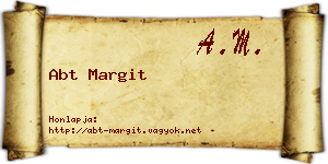 Abt Margit névjegykártya
